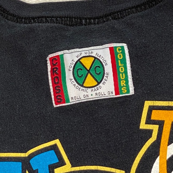 Vtg Cross Colours T Shirt 90s Put Up Or Shut Up - Picture 7 of 7